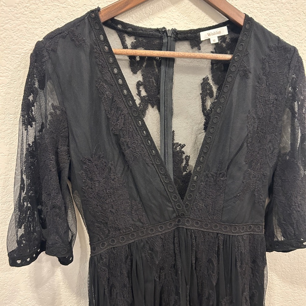 Wishlist Black Sheer Lace Dress